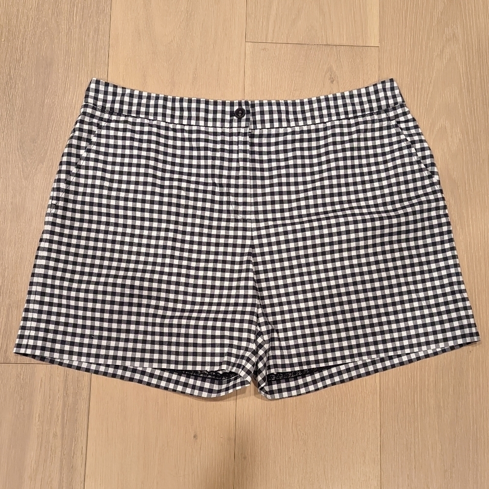 Black and White Checkered Women's Shorts